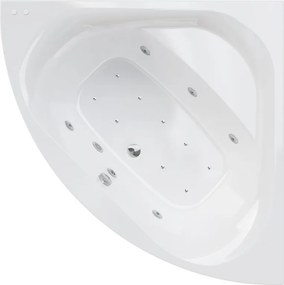 Vasca idromassaggio angolare BRISA DS CONFORT bianco 130 x 130 cm 15 bocchette SANYCCES