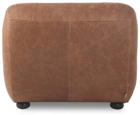 Poltrona marrone cognac con rivestimento in pelle Wyatt – Dutchbone