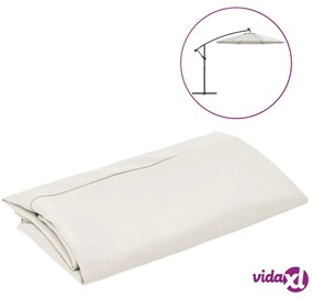 vidaXL Telo di Ricambio per Ombrellone Bianco Sabbia 350 cm