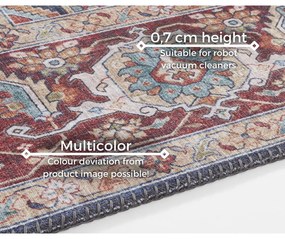 Tappeto blu scuro-rosso , 160 x 230 cm Sylla - Nouristan