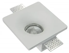 Portafaretto GU10 e MR16 in Gesso Pitturabile Quadrato Ø120x120 mm Materiale Gesso