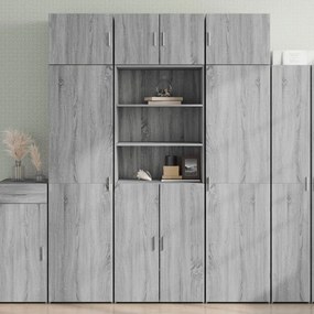 Credenza Grigio Sonoma 70x42,5x185 Cm İn Legno Multistrato /