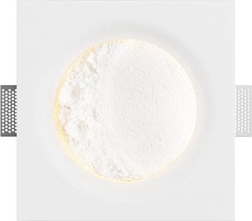 Lampada LED da incasso 85W Luna Crescente 30x30 cm in Gesso