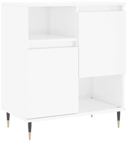 Credenza bianco lucido 60x35x70 cm in legno multistrato