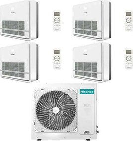 Climatizzatore Condizionatore Hisense Console Serie Turbo R32 Quadri Split Inverter 9000 + 9000 + 9000 + 12000 BTU con U.E. 5AMW105U4RQC NOVITÁ