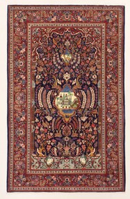 Kashan Tappeto 210x130 (Iran) Annodato A Mano