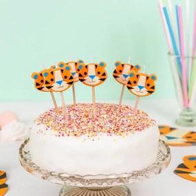 Set di 6 candele per torta Ziggy The Tiger - Rex London