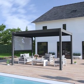 Pergola bioclimatica Ombréa autoportante 3x4M in alluminio (diversi colori)