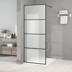 Parete Doccia Walk İn Nera 80x195 Cm Vetro Smerigliato Esg /