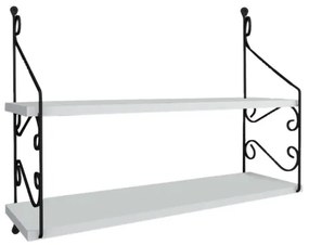 Mensola da parete SERAMONI 51x72 cm bianco/nero
