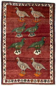 Gabbeh Tappeto persiano 160x110 Rosso (Iran) Annodato A Mano