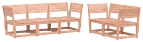 Set divani da giardino 5 pz in legno massello di douglas