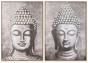 Quadro Home ESPRIT Buddha Orientale 70 x 3,5 x 100 cm (2 Unità)