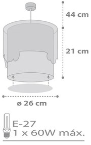 Dalber 61682 - Lampadario per bambini BABY TRAVEL 1xE27/60W/230V