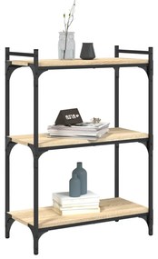 Libreria 3 ripiani rovere sonoma 60x30x86 cm legno multistrato