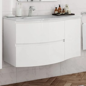 Armadietto bagno a terra Vague BADEN HAUS 1 anta P 40 x L 35 x H 55 cm bianco