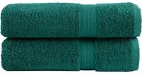 Asciugamani da Doccia 2 pz Verdi 70x140 cm 600 g/m 100% Cotone 137332