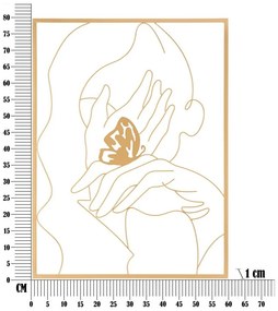 Decorazione murale in metallo 60x80 cm Hands on Face - Mauro Ferretti