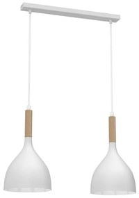 Lampadario a sospensione con filo NOAK WOOD 2xE27/60W/230V