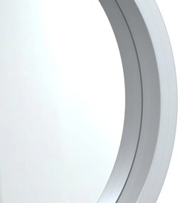 Specchio da Parete con Cinghia Argento Ø 55 cm