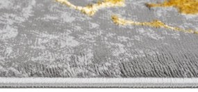 Esclusivo tappeto moderno grigio con motivo oro Larghezza: 160 cm | Lunghezza: 230 cm