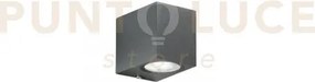 Applique qubo antracite 1 luce attacco gu10 ip54 6,7x9,3x8cm