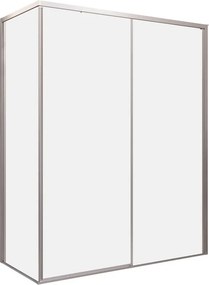Porta doccia L 167-169 cm x H 200 cm, per nicchia in vetro trasparente SP. 8 mm, profilo argento