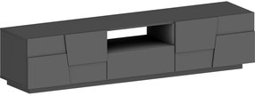 Porta TV PONGO 220 cm - Mobile Moderno con 4 Ante, Cassetto e Vano a Giorno