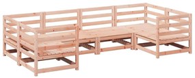 Set divani da giardino 6 pz in legno massello abete douglas