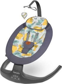 Lionelo - Dondolo musicale per bambini RALF 4xAA Grigio Cemento + telecomando