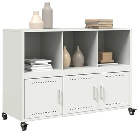 Credenza bianca 100,5x39x72 cm in acciaio