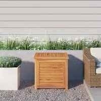 Contenitore Giardino con Borsa 60x50x58cm Legno Massello Teak 363269