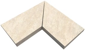 Bordo per piscina in gres porcellanato ECODADO+ Gradone Gres Est. dx-sx beige 30x60x2 L 60 x H 60 cm, Sp 20 mm
