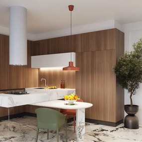 Sollux SL.1706 - Lampadario a sospensione con filo BILO 1xE27/15W/230V diametro 35 cm arancione