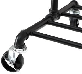 Appendiabiti a piantana mobile LINEA, nero