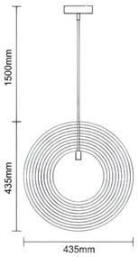 Lampadario in legno sospeso con cavo 1xE27/60W/230V Ø 43,5 cm massello/impiallacciatura/legno di caucciù (Hevea)