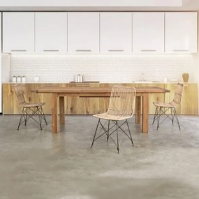 Sedia moderna in legno intrecciato con gambe in acciaio Bizzotto Lucila