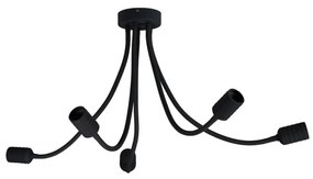 Plafoniera pop Fless Ø 110 cm nero IP20, 5XE27