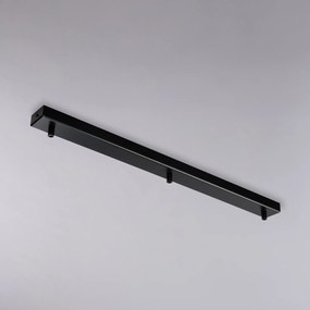 Binario Rettangolare Multicavo 3 Luci In Ferro Laccato Nero 70 Cm