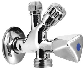 Aqualine - Valvola combinata in cromo lucido