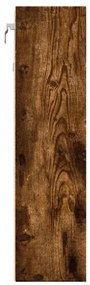 Armadietto vetrina rovere fumo 100x15x58 cm legno multistrato