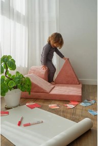 Set per psicomotricità rosa chiaro in velluto a coste 75x41x7 cm Bloque Montessori – Little Nice Things