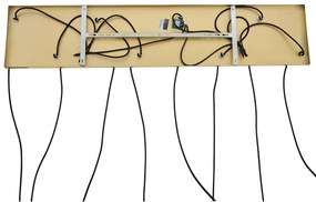 Lampada a sospensione Art Déco oro con vetro arcobaleno 8 luci - Sandra