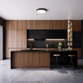 Brilagi - Plafoniera con sensore CLARE 2xE27/40W/230V diametro 30 cm nero