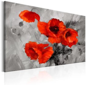 Quadro Steel Poppies  Colore Rosso, Dimensioni e Misure 120x80