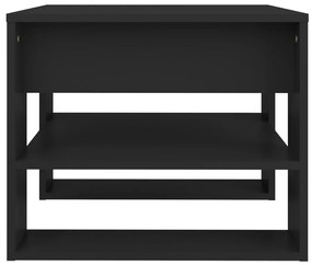 Tavolino da salotto nero 55,5x55x45 cm in legno multistrato