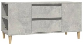 Mobile per TV Grigio Cemento 102x44,5x50 cm Legno Multistrato