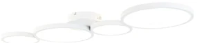Plafoniera bianca con LED dimmerabile a 3 livelli 4 luci - Lupolo