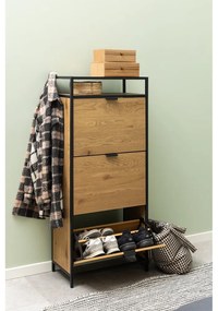 Scarpiera a battente in legno di rovere naturale Seaford - Actona