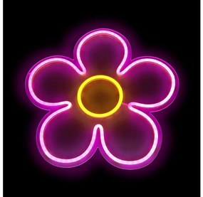 2Kids Toys - Decorazione da parete effetto neon LED/5W/USB a forma di fiore